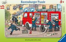 Mein Feuerwehrauto. Puzzle mit 15 Teilen