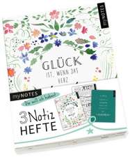 myNOTES 3er-Pack Notizhefte: Glück ist ...