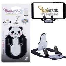 Flexistand (Panda) | flexibler Handyaufsteller | für alle Handys und Mini-Tablets | superflach | stufenlos verstellbar | hochkant und quer | passt in jede Hosentasche