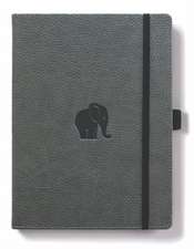 Dingbats* Wildlife A4 Grey Elephant Notebook - Lined