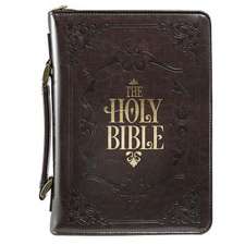 Bible Cover - Lux-Leather - Holy Bible - Brown - Medium