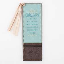 Lux-Leather Pagemarker Blessed Is She Who Has Believed