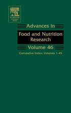 Advances in Food and Nutrition Research: Cumulative Index: Volumes 1-45