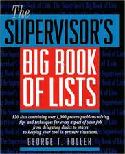 The Supervisor's Big Book of Lists