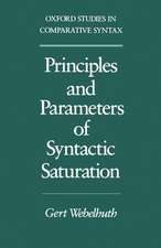 Principles and Parameters of Syntactic Saturation