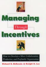 Managing through Incentives: How to Develop a More Collaborative, Productive, and Profitable Organization