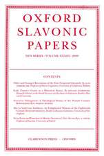 Oxford Slavonic Papers: Volume XXXIII (2000)