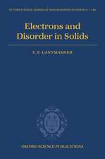 Electrons and Disorder in Solids