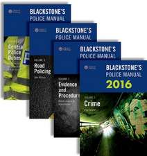 Blackstone's Police Manuals 2016: Four Volume Set