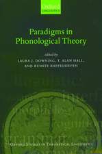 Paradigms in Phonological Theory