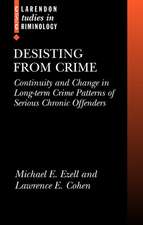 Desisting from Crime: Continuity and Change in Long-term Crime Patterns of Serious Chronic Offenders