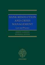 Bank Resolution and Crisis Management: Law and Practice