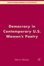 Democracy in Contemporary U.S. Women’s Poetry