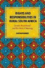 Rights and Responsibilities in Rural South Afric – Gender, Personhood, and the Crisis of Meaning