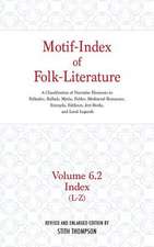 Motif–Index of Folk–Literature, Volume 6.2 – A Classification of Narrative Elements in Folk Tales, Ballads, Myths, Fables, Mediaeval Romances,