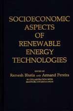 Socioeconomic Aspects of Renewable Energy Technologies