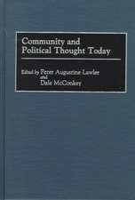 Community and Political Thought Today