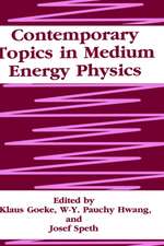 Contemporary Topics in Medium Energy Physics