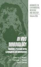 In Vivo Immunology: Regulatory Process During Lymphopoiesis Immunopoiesis