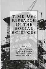 Time Use Research in the Social Sciences