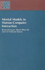 Mental Models in Human-Computer Interaction: Research Issues about What the User of Software Knows
