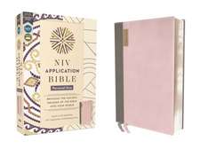 NIV Application Bible, Personal Size, Leathersoft, Pink/Gray, Red Letter, Comfort Print