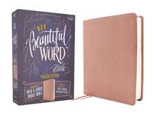 Niv, Beautiful Word Bible, Updated Edition, Peel/Stick Bible Tabs, Leathersoft, Pink, Red Letter, Comfort Print