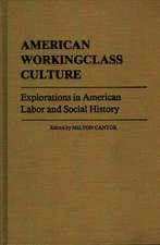 American Workingclass Culture: Explorations in American Labor and Social History