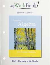 Myworkbook for Beginning Algebra