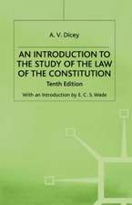 An Introduction to the Study of the Law of the Constitution