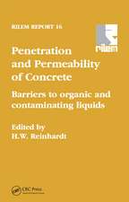 Penetration and Permeability of Concrete: Barriers to organic and contaminating liquids