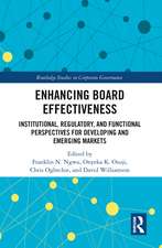 Enhancing Board Effectiveness: Institutional, Regulatory and Functional Perspectives for Developing and Emerging Markets