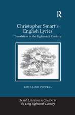 Christopher Smart's English Lyrics: Translation in the Eighteenth Century