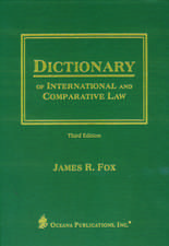 Dictionary of International and Comparative Law