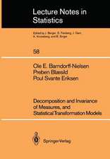 Decomposition and Invariance of Measures, and Statistical Transformation Models