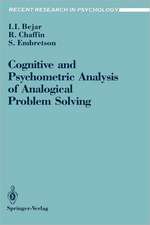 Cognitive and Psychometric Analysis of Analogical Problem Solving