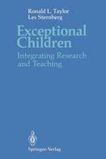 Exceptional Children: Integrating Research and Teaching