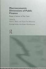 Macroeconomic Dimensions of Public Finance: Essays in Honour of Vito Tanzi