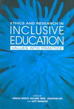 Ethics and Research in Inclusive Education: Values into practice