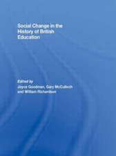 Social Change in the History of British Education