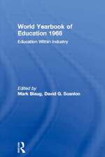 World Yearbook of Education 1968: Education Within Industry