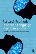 Research Methods in Second Language Psycholinguistics