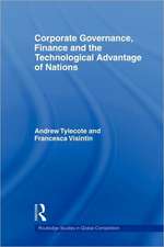 Corporate Governance, Finance and the Technological Advantage of Nations