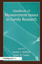 Handbook of Measurement Issues in Family Research