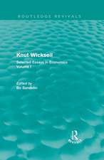 Knut Wicksell: Selected Essays in Economics, Volume 1