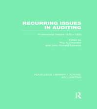 Recurring Issues in Auditing (RLE Accounting): Professional Debate 1875-1900