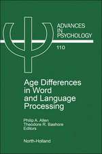 Age Differences in Word and Language Processing