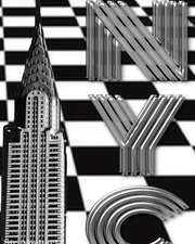 checker board New York City Chrysler Building creative drawing journal