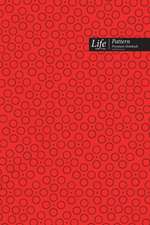 Ringed Dots Pattern Composition Notebook, Dotted Lines, Wide Ruled Medium Size 6 x 9 Inch (A5), 144 Sheets Red Cover