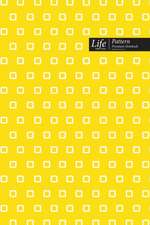 Square Pattern Composition Notebook, Dotted Lines, Wide Ruled Medium Size 6 x 9 Inch (A5), 144 Sheets Yellow Cover